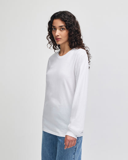 American Apparel Cotton Long Sleeve Fine Jersey T-shirt - White