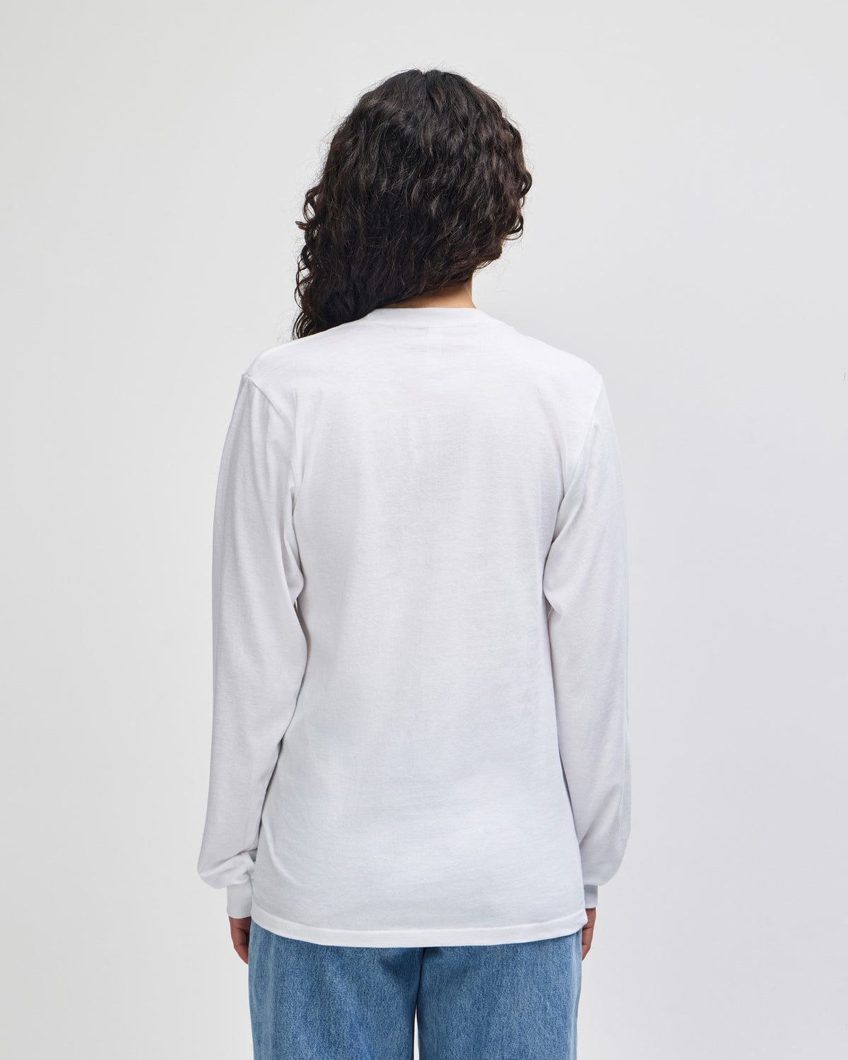 American Apparel Cotton Long Sleeve Fine Jersey T-shirt - White
