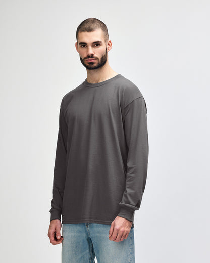 Gildan Ultra Cotton Adult Long Sleeve T-Shirt - Charcoal