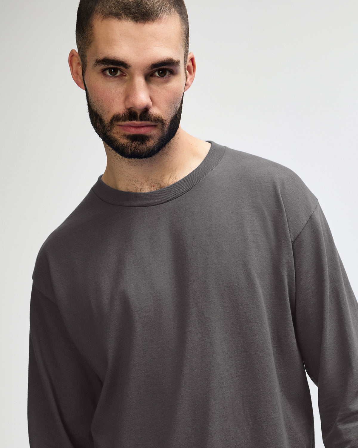 Gildan Ultra Cotton Adult Long Sleeve T-Shirt - Charcoal