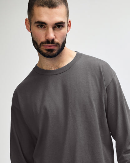 Gildan Ultra Cotton Adult Long Sleeve T-Shirt - Charcoal