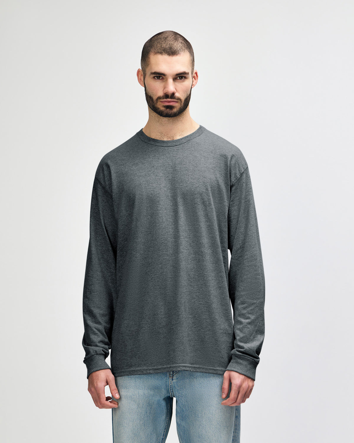 Gildan Ultra Cotton Adult Long Sleeve T-Shirt - Dark Heather