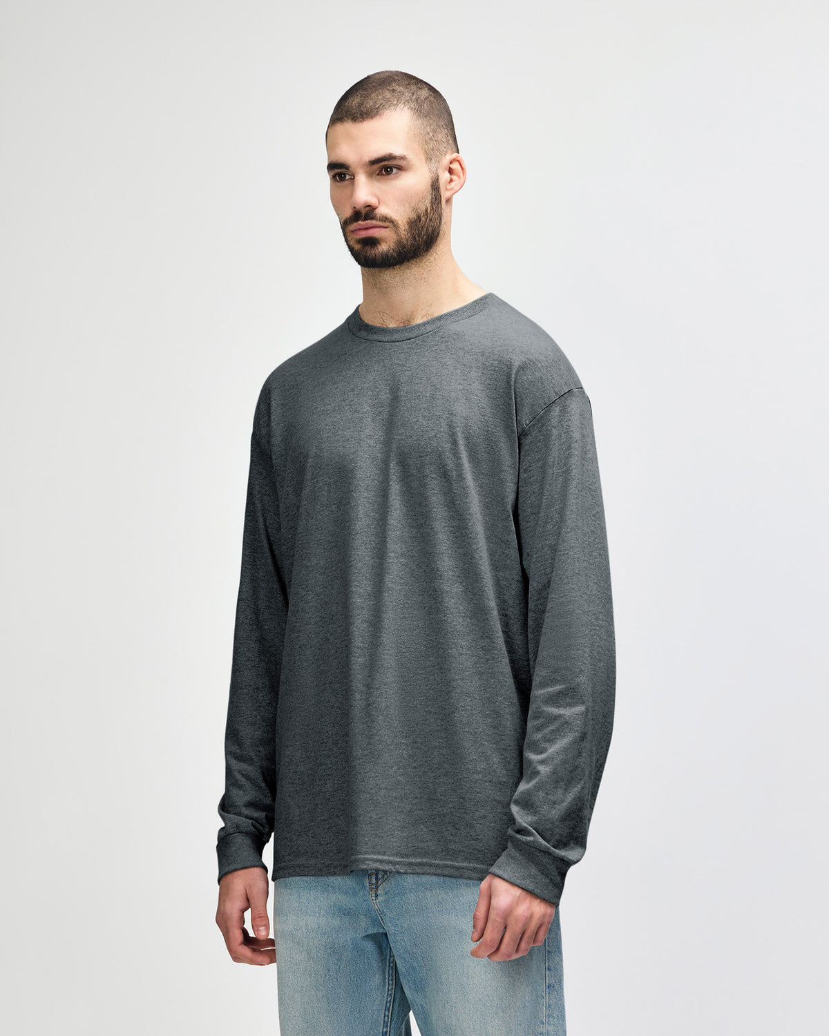 Gildan Ultra Cotton Adult Long Sleeve T-Shirt - Dark Heather