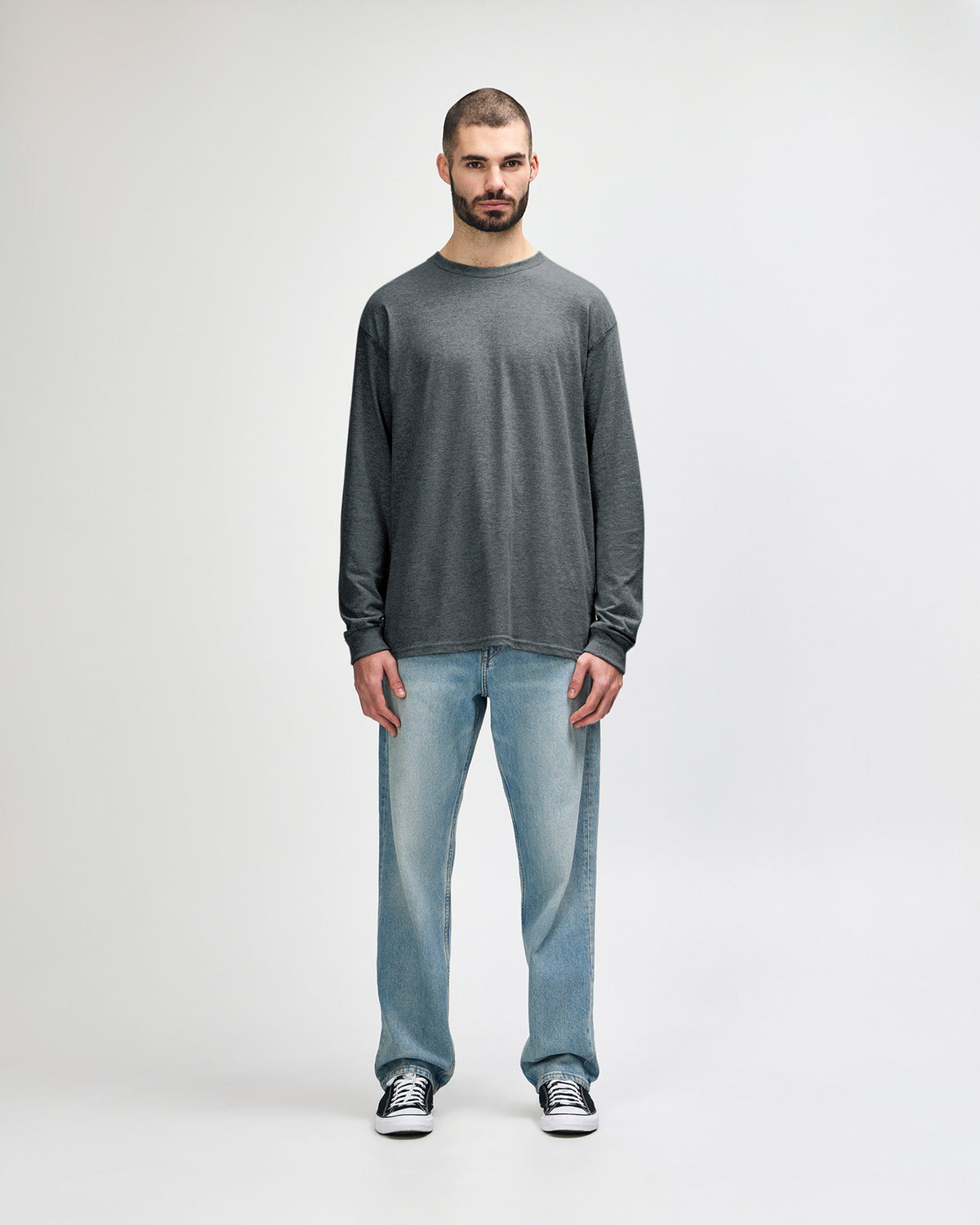 Gildan Ultra Cotton Adult Long Sleeve T-Shirt - Dark Heather
