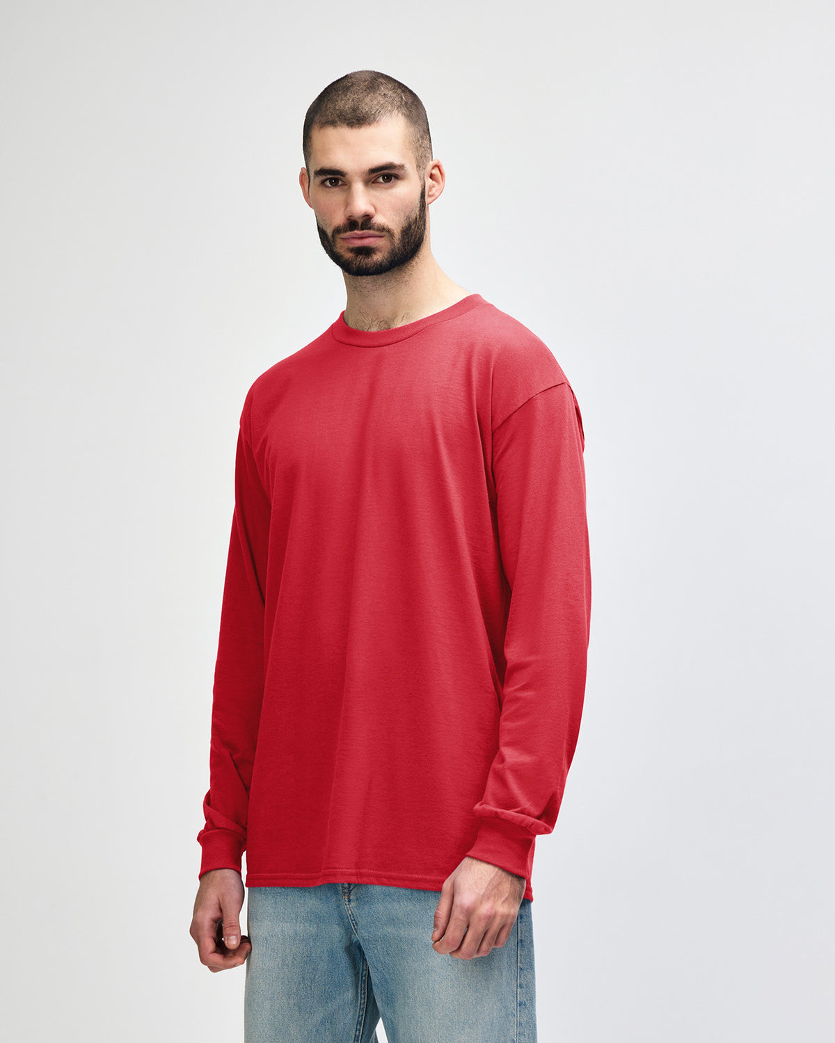 Gildan Ultra Cotton Adult Long Sleeve T-Shirt - Red