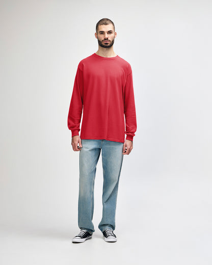 Gildan Ultra Cotton Adult Long Sleeve T-Shirt - Red