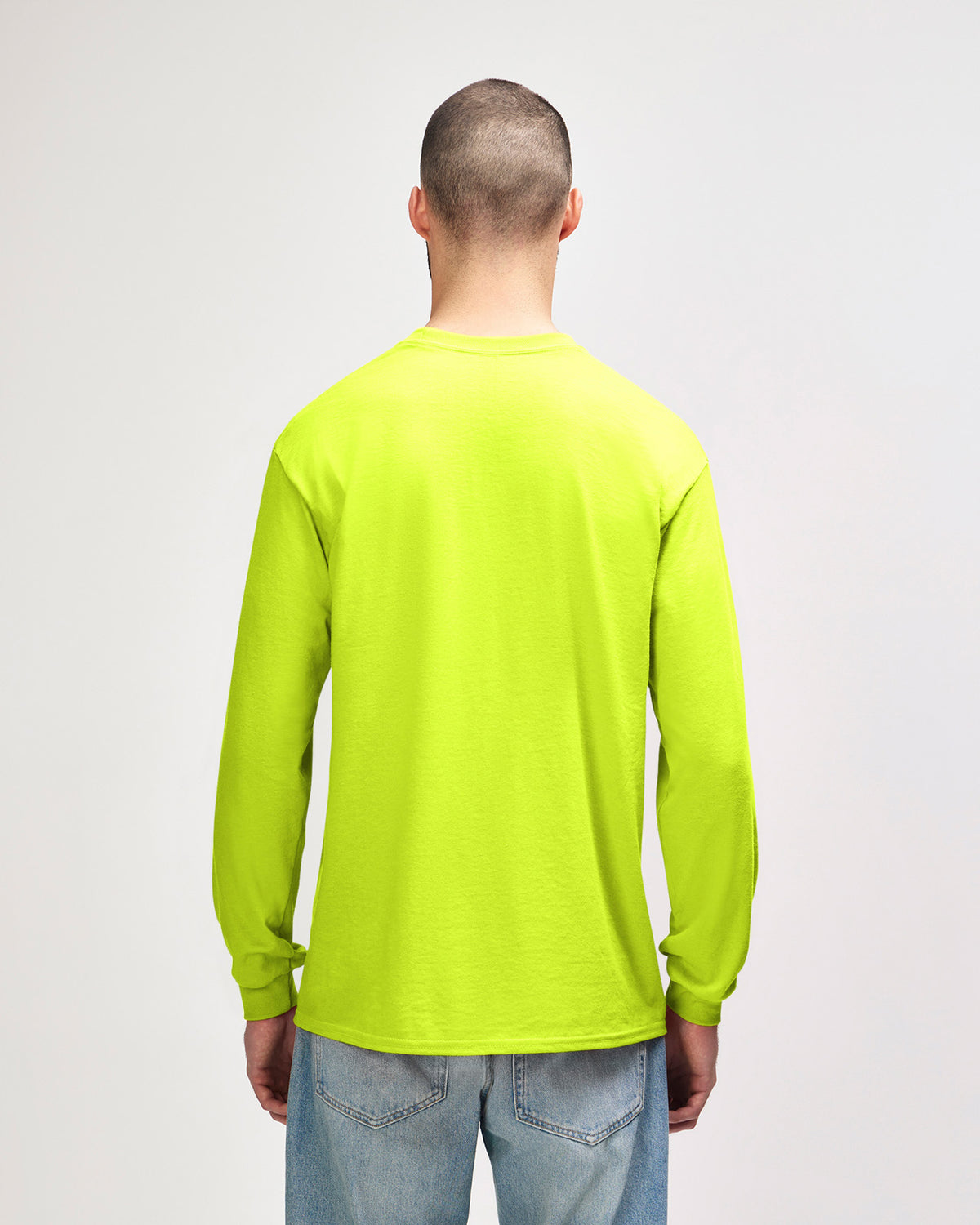 Gildan Ultra Cotton Adult Long Sleeve T-Shirt - Safety Green