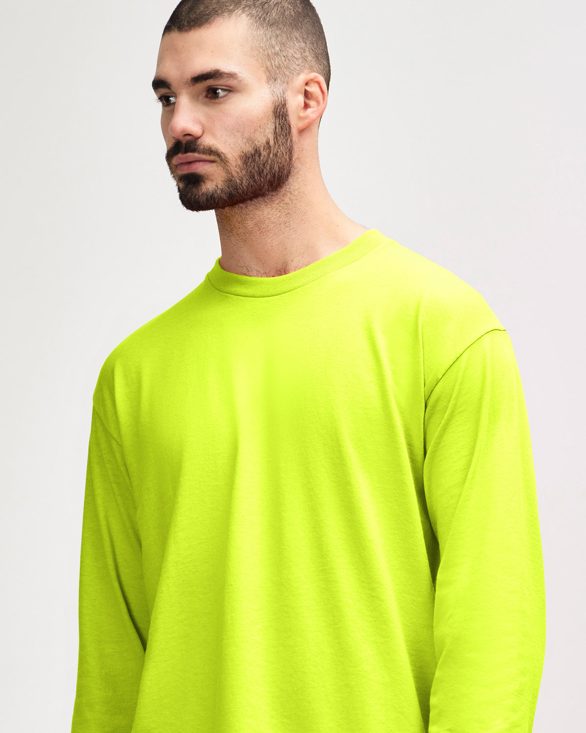 Gildan Ultra Cotton Adult Long Sleeve T-Shirt - Safety Green