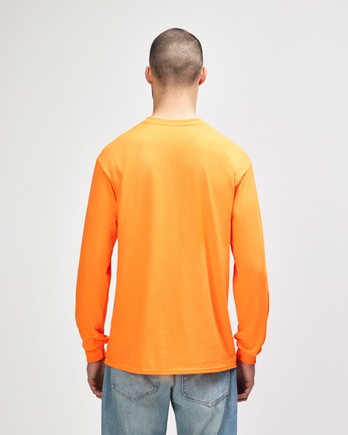 Gildan Ultra Cotton Adult Long Sleeve T-Shirt - Safety Orange