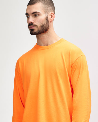 Gildan Ultra Cotton Adult Long Sleeve T-Shirt - Safety Orange