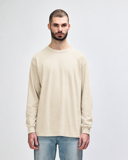 Gildan Ultra Cotton Adult Long Sleeve T-Shirt - Sand