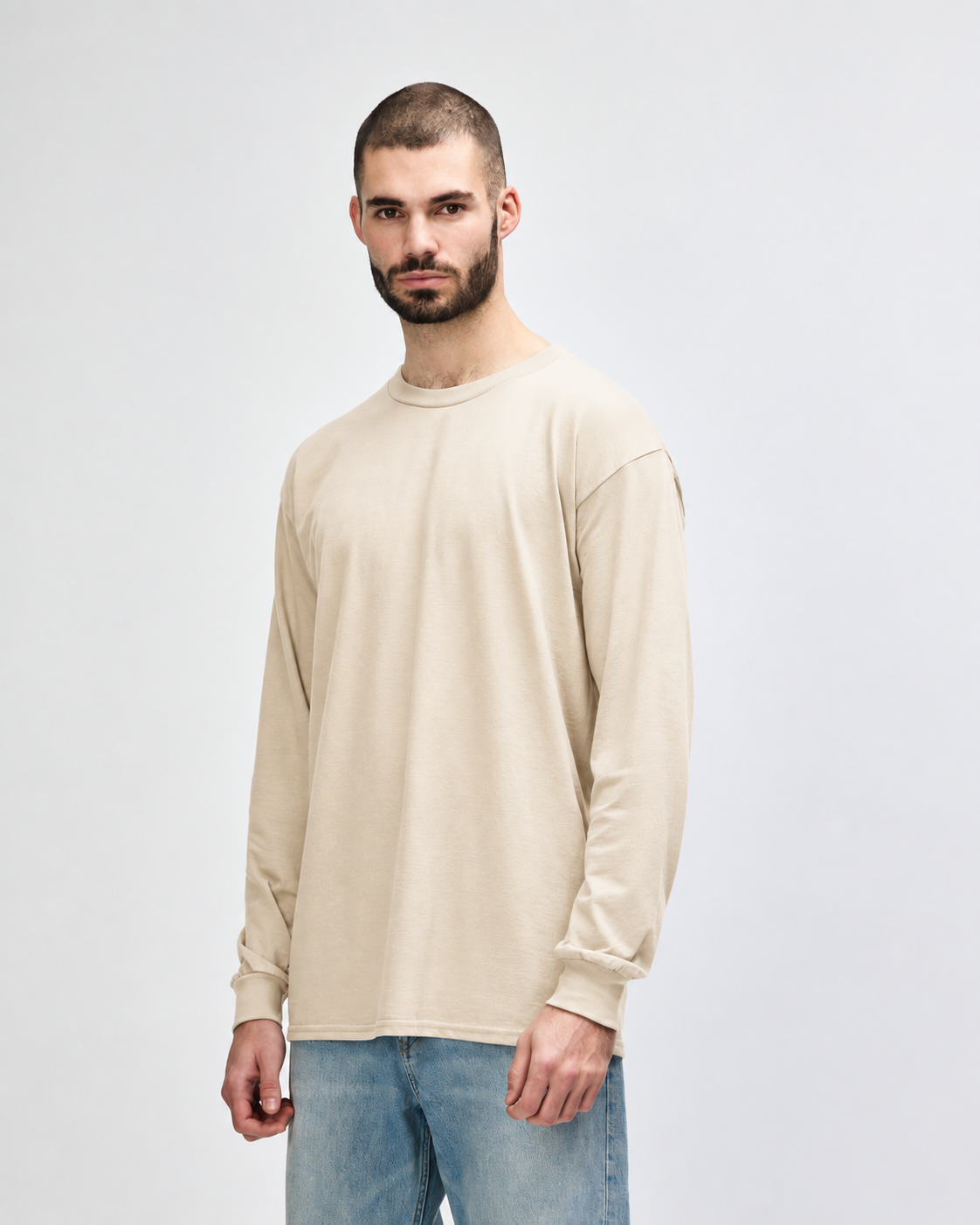 Gildan Ultra Cotton Adult Long Sleeve T-Shirt - Sand