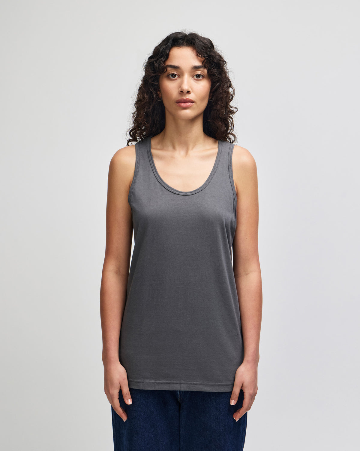 American Apparel Unisex Fine Jersey Tank - Asphalt
