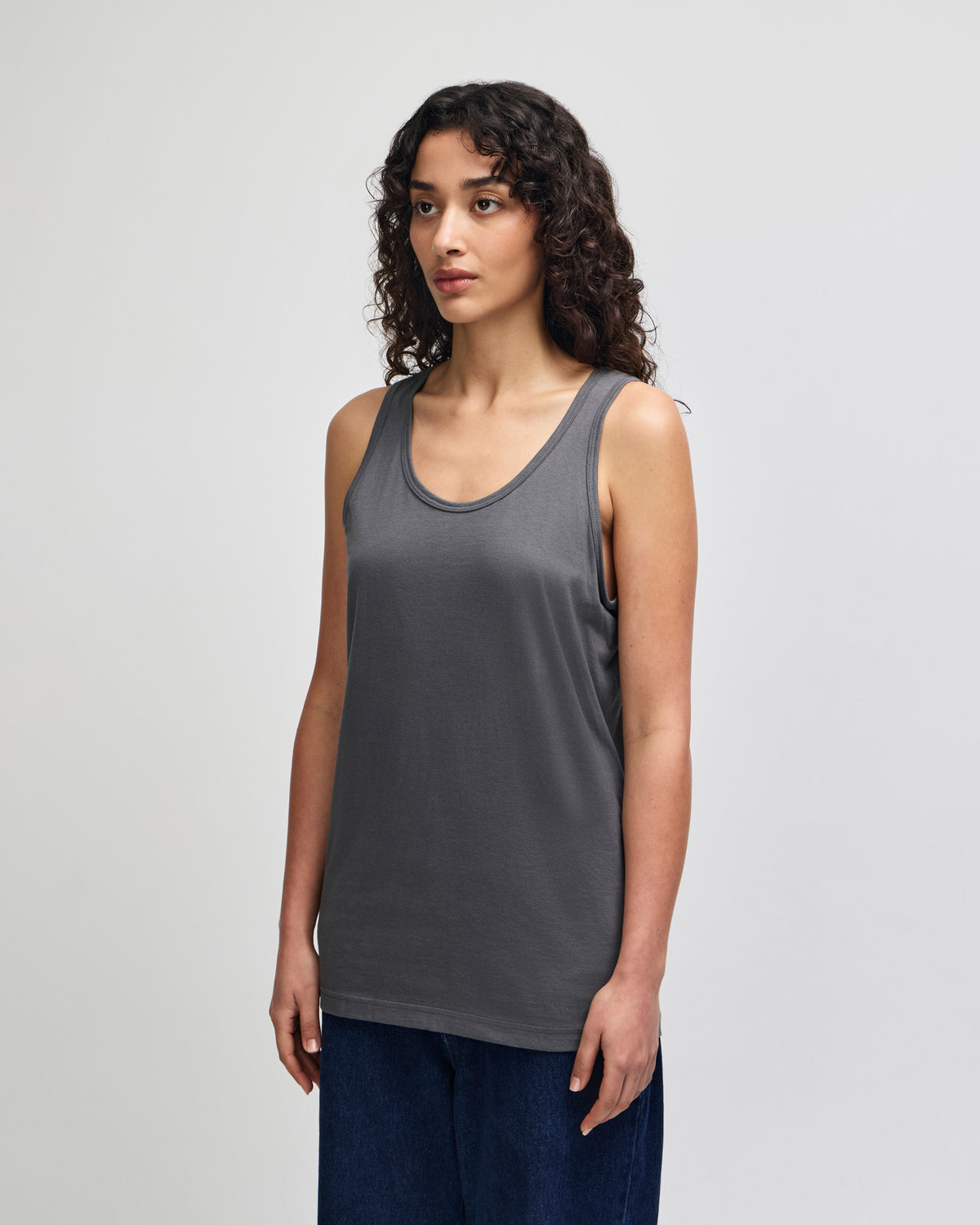 American Apparel Unisex Fine Jersey Tank - Asphalt