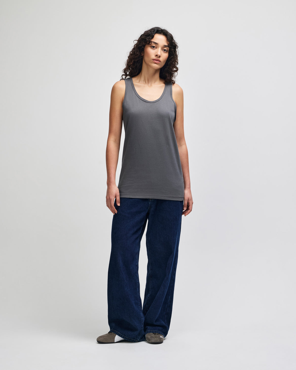 American Apparel Unisex Fine Jersey Tank - Asphalt