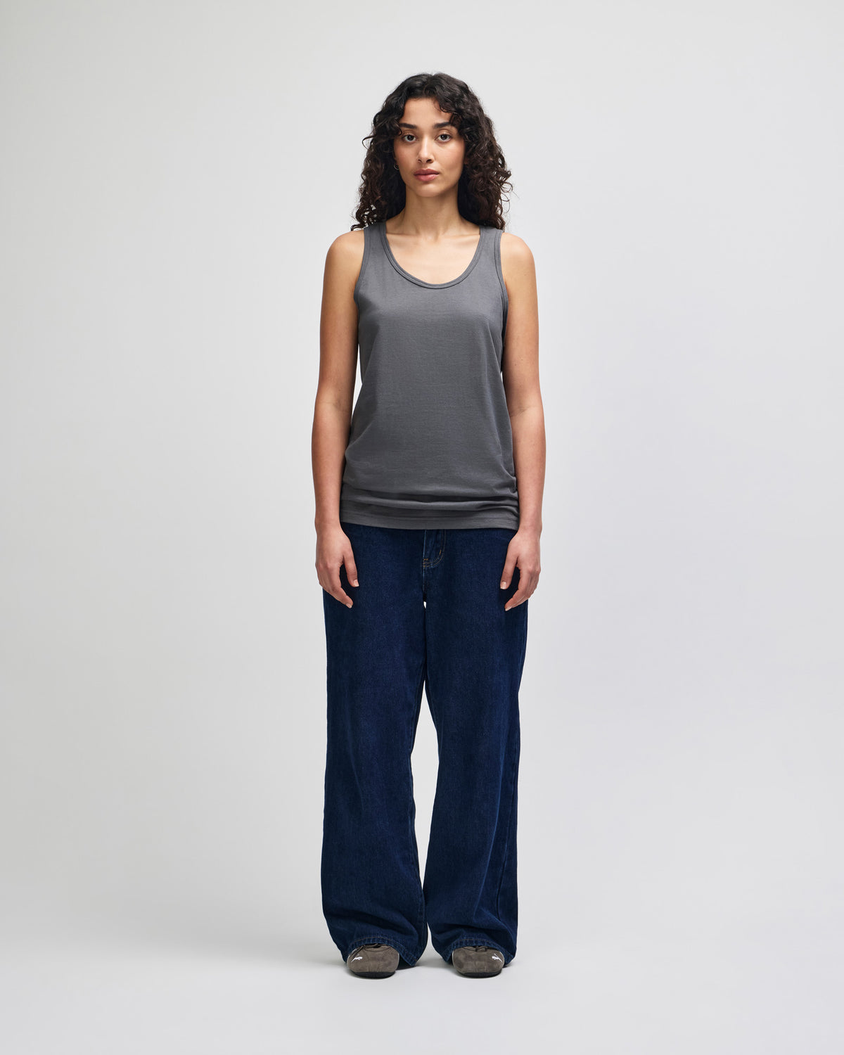 American Apparel Unisex Fine Jersey Tank - Asphalt