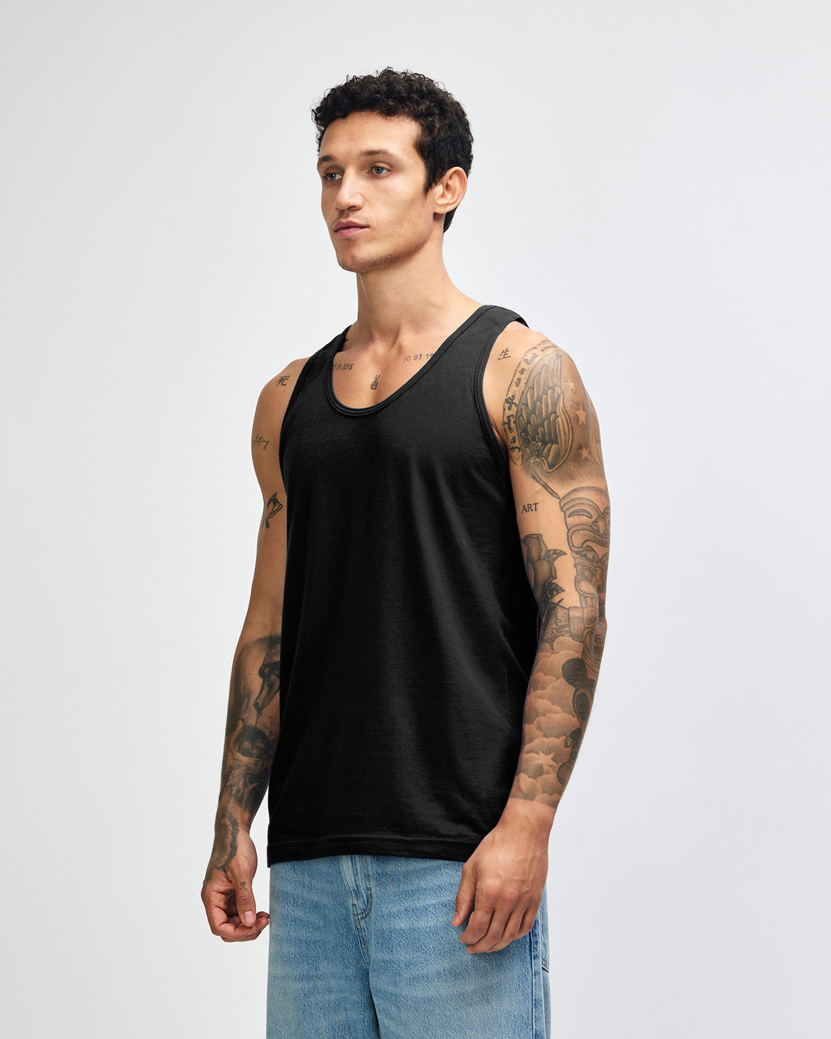 American Apparel Unisex Fine Jersey Tank - Black