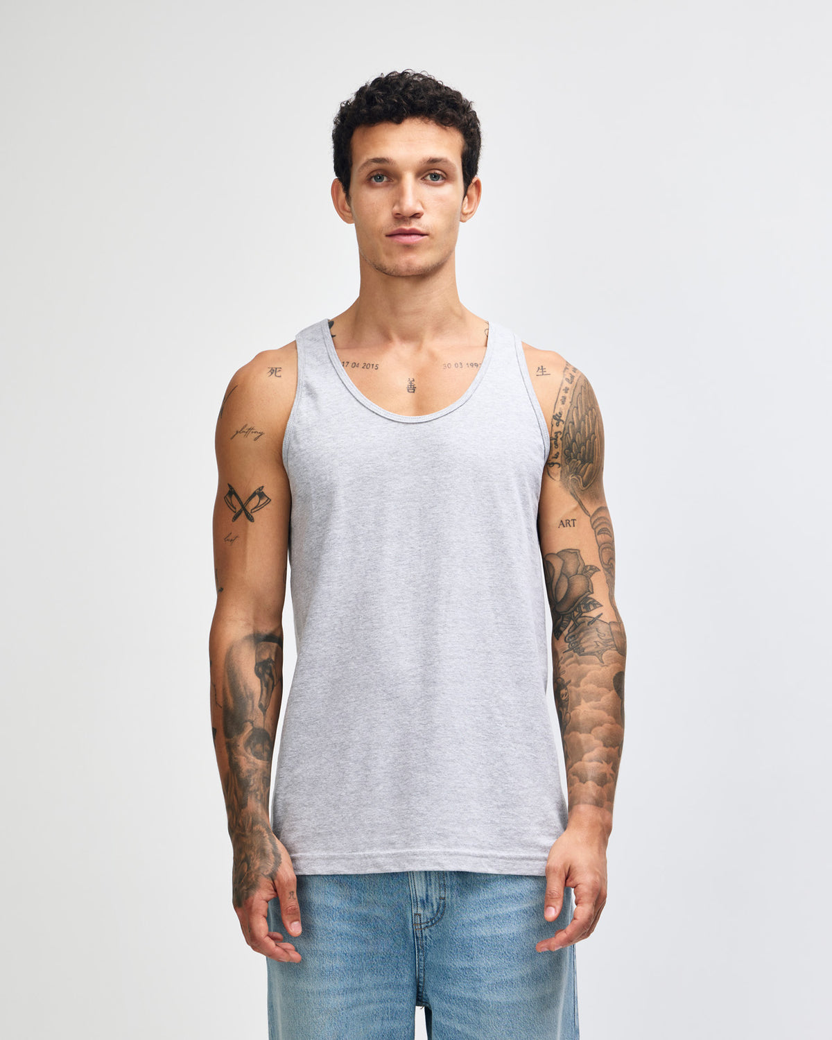 American Apparel Unisex Fine Jersey Tank - Heather Grey