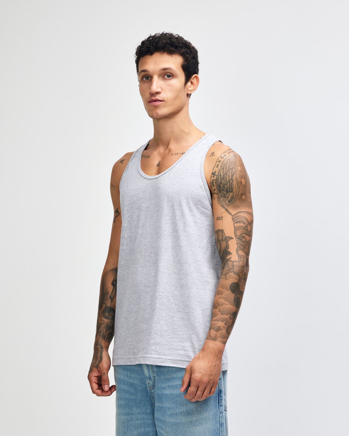 American Apparel Unisex Fine Jersey Tank - Heather Grey