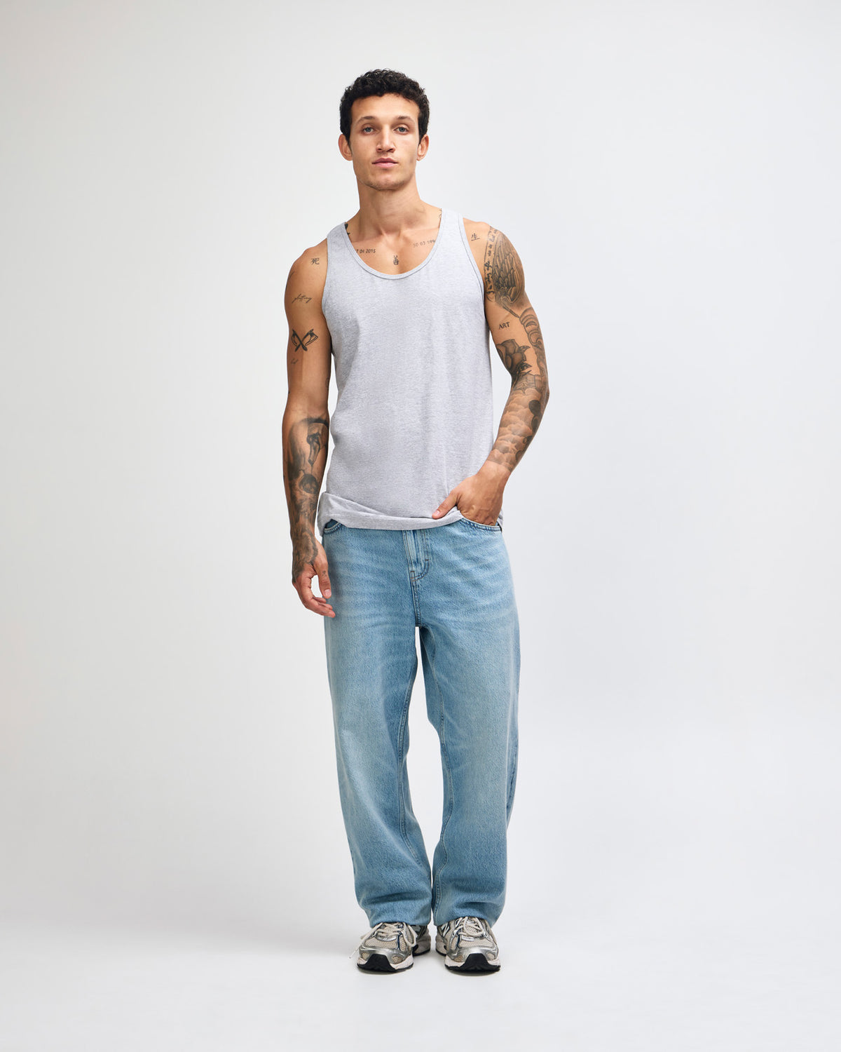 American Apparel Unisex Fine Jersey Tank - Heather Grey