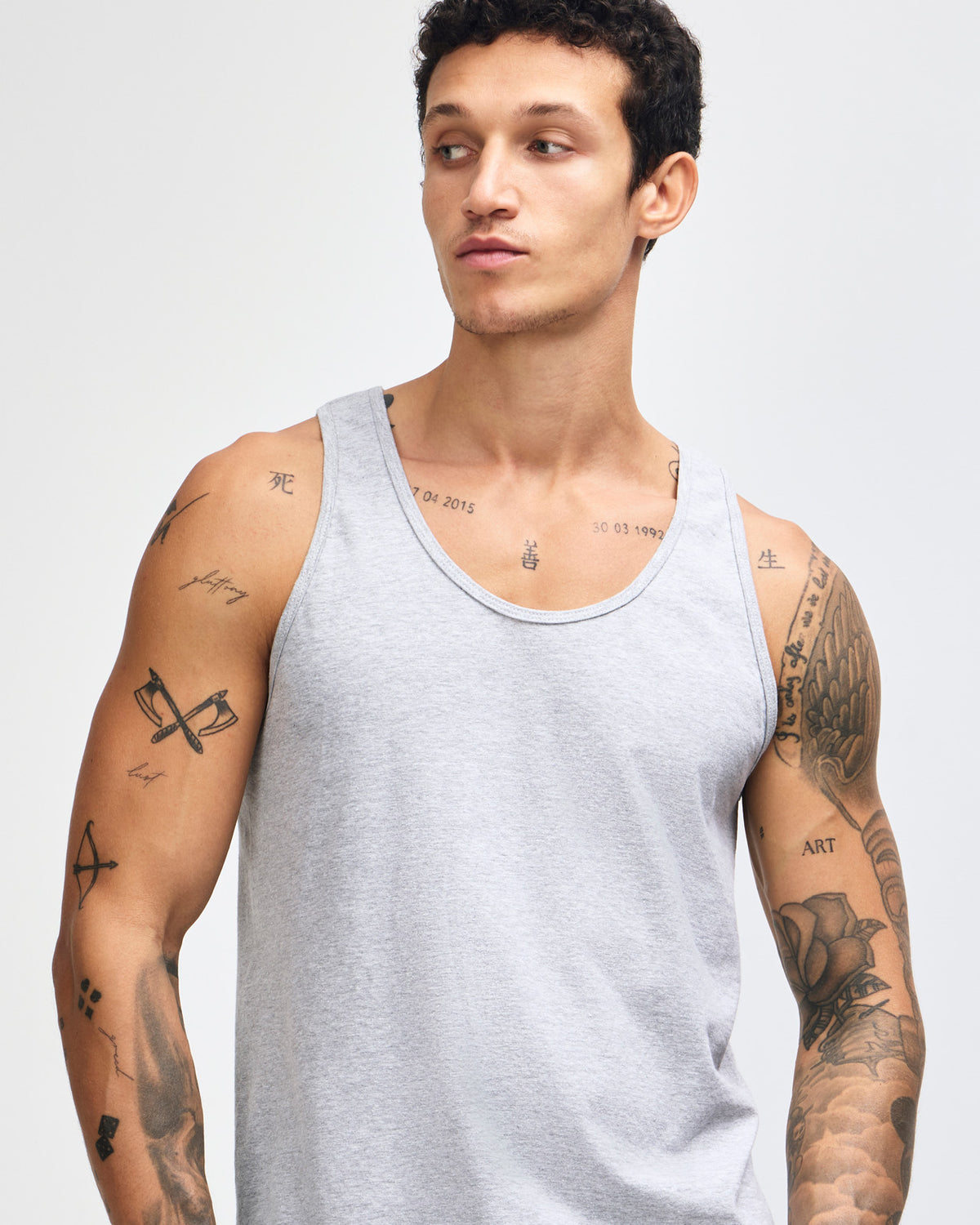 American Apparel Unisex Fine Jersey Tank - Heather Grey