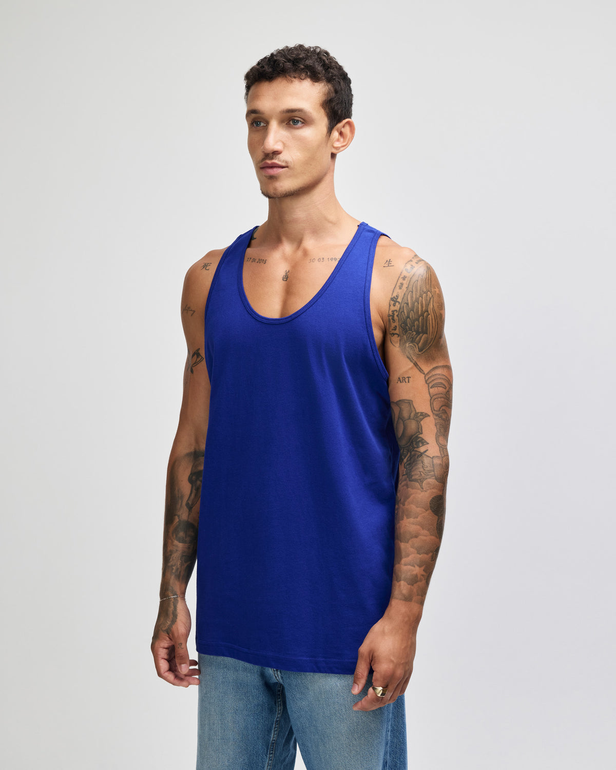 American Apparel Unisex Fine Jersey Tank - Lapis