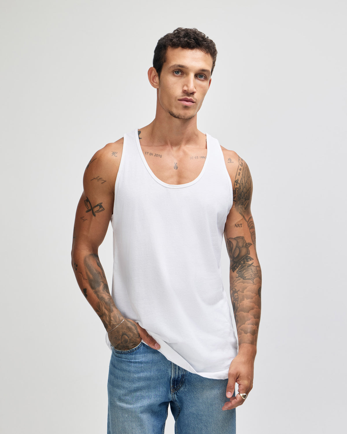 American Apparel Unisex Fine Jersey Tank - White