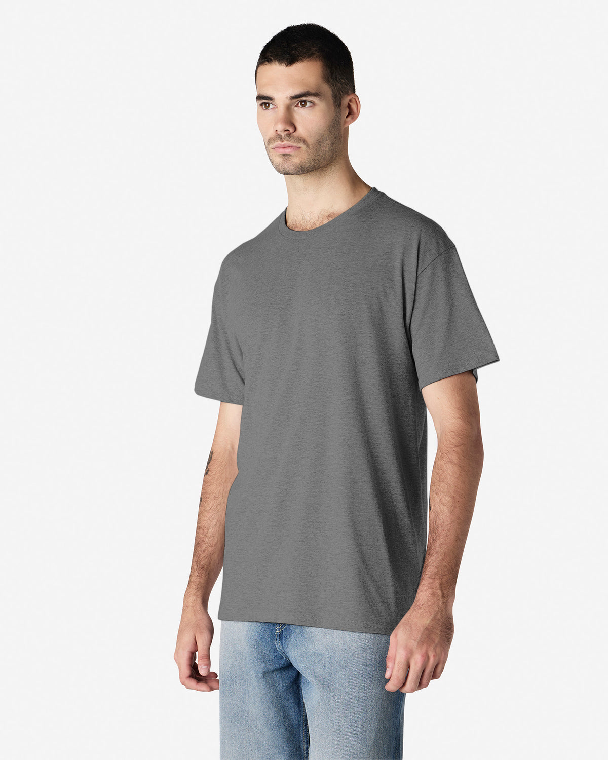 Gildan Light Cotton Adult T-Shirt - Heather Dark Grey