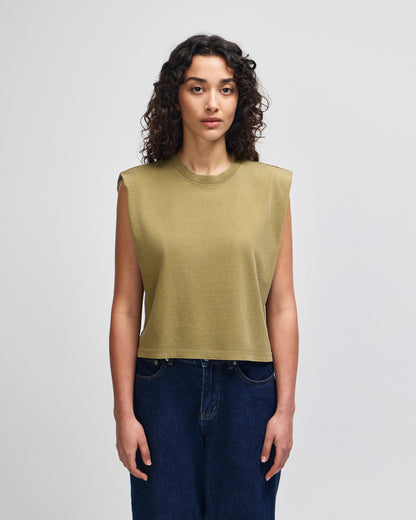 American Apparel Women's Muscle T-shirt - Faded Army