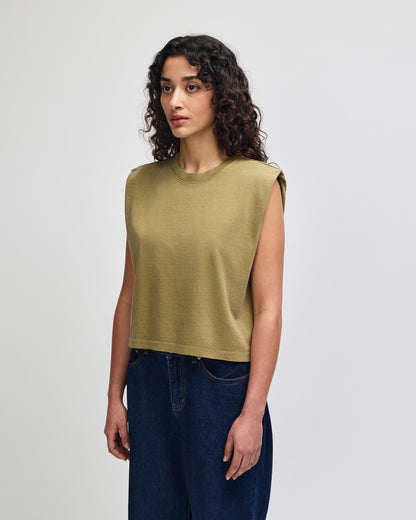 American Apparel Women's Muscle T-shirt - Faded Army