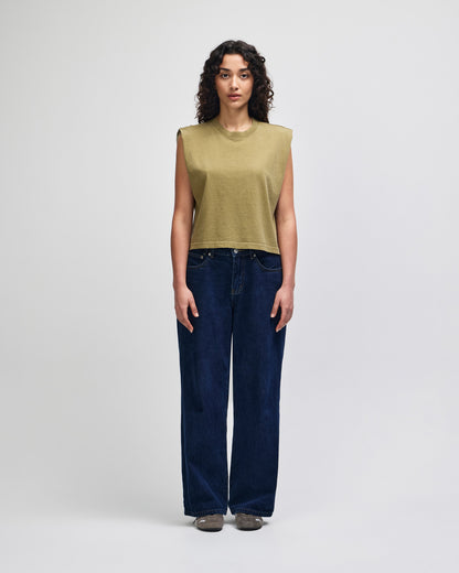 American Apparel Women's Muscle T-shirt - Faded Army