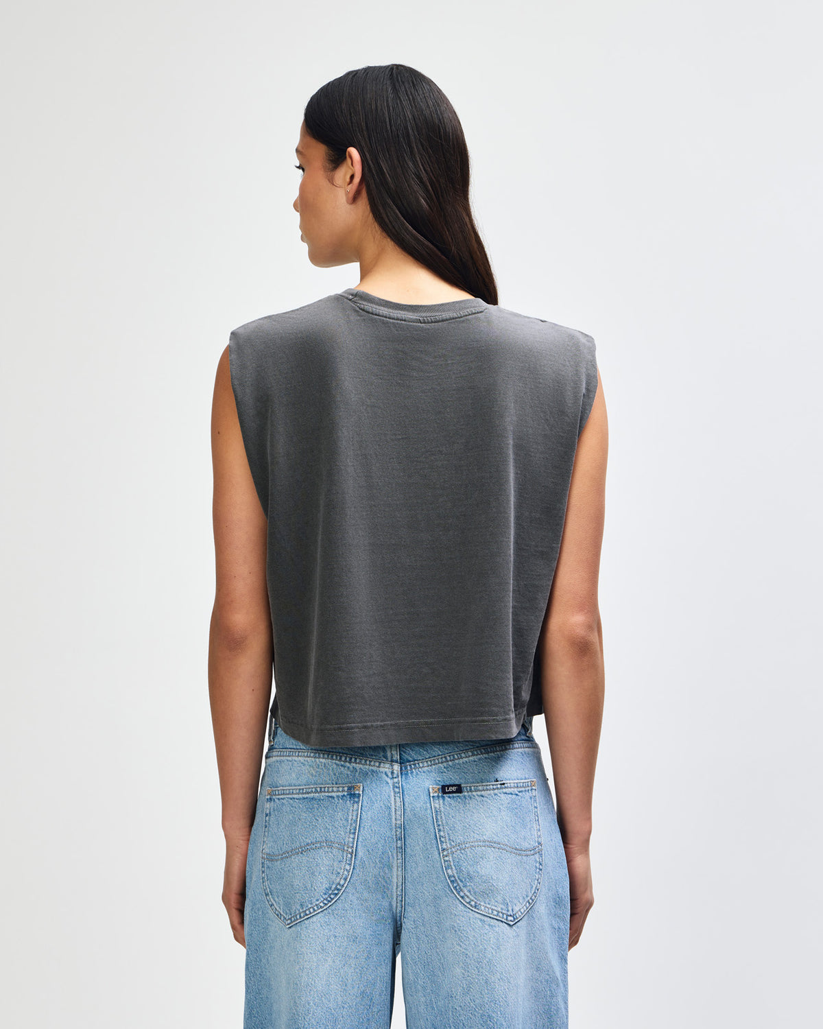 American Apparel Women's Muscle T-shirt - Faded Black