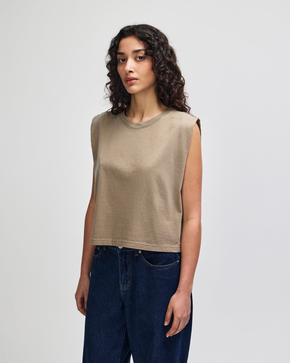 American Apparel Women's Muscle T-shirt - Faded Brown