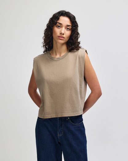 American Apparel Women's Muscle T-shirt - Faded Brown