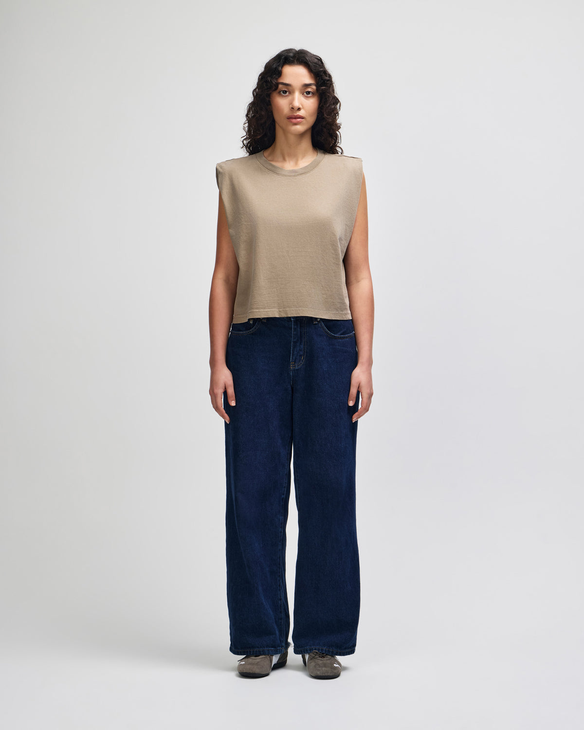 American Apparel Women's Muscle T-shirt - Faded Brown