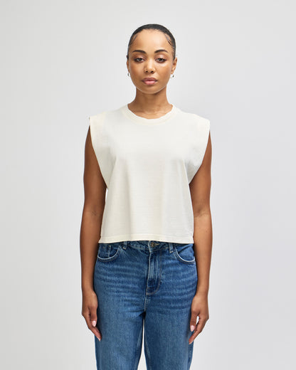 American Apparel Women's Muscle T-shirt - Faded Cream