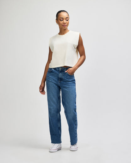 American Apparel Women's Muscle T-shirt - Faded Cream