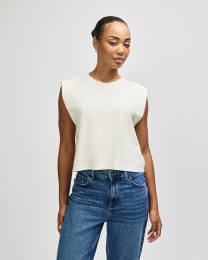 American Apparel Women's Muscle T-shirt - Faded Cream