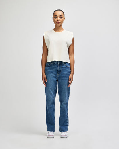 American Apparel Women's Muscle T-shirt - Faded Cream