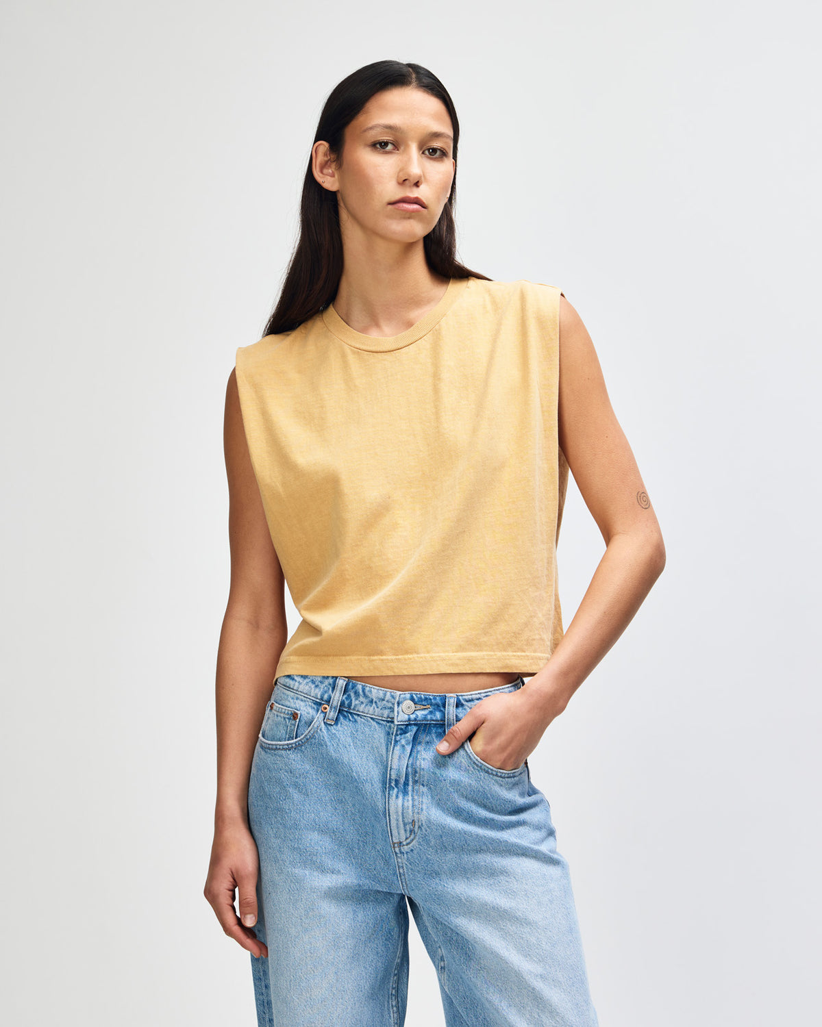 American Apparel Women's Muscle T-shirt - Faded Mustard