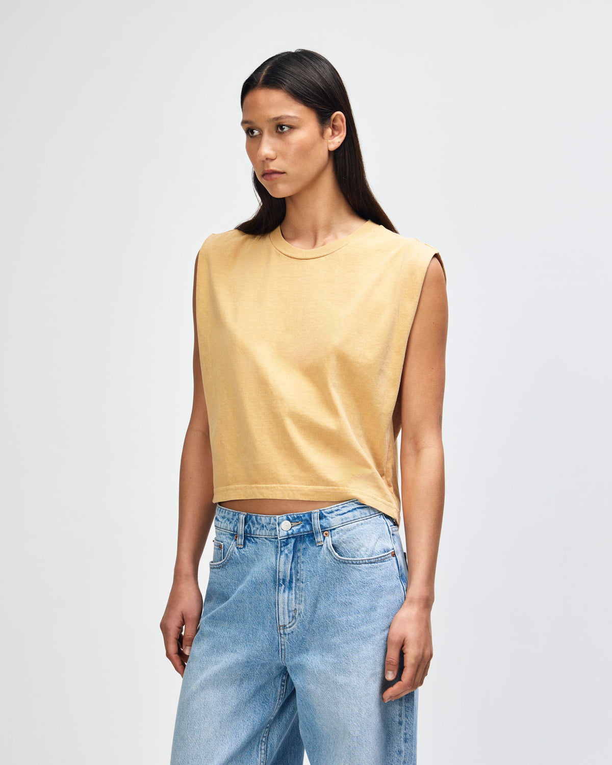 American Apparel Women's Muscle T-shirt - Faded Mustard