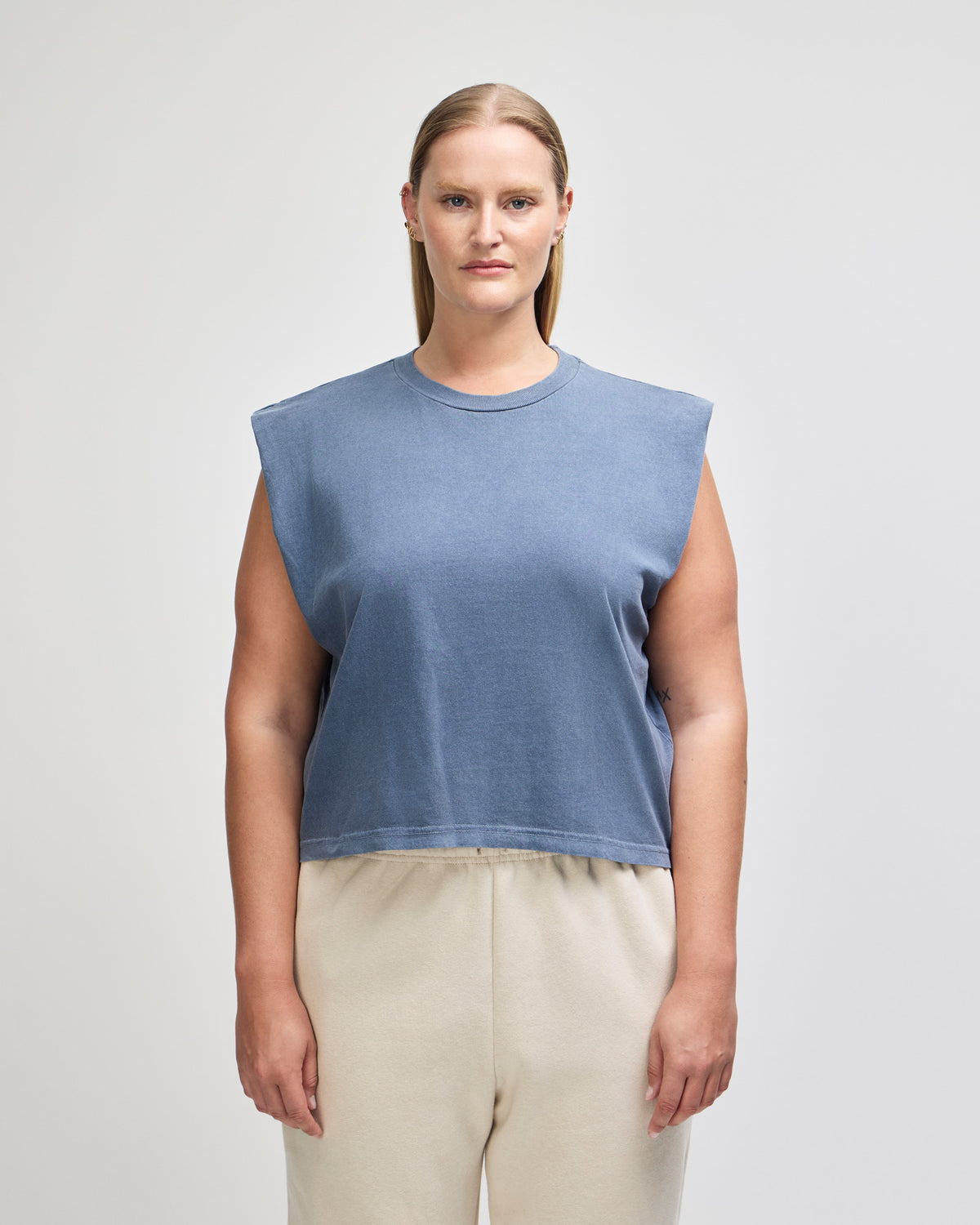 American Apparel Women's Muscle T-shirt - Faded Navy