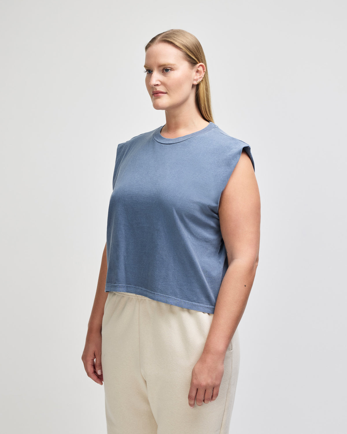 American Apparel Women's Muscle T-shirt - Faded Navy