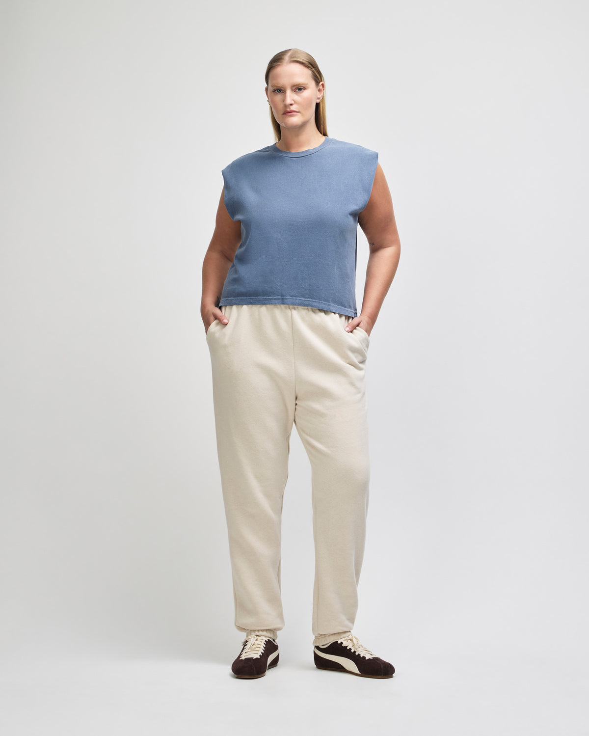 American Apparel Women's Muscle T-shirt - Faded Navy