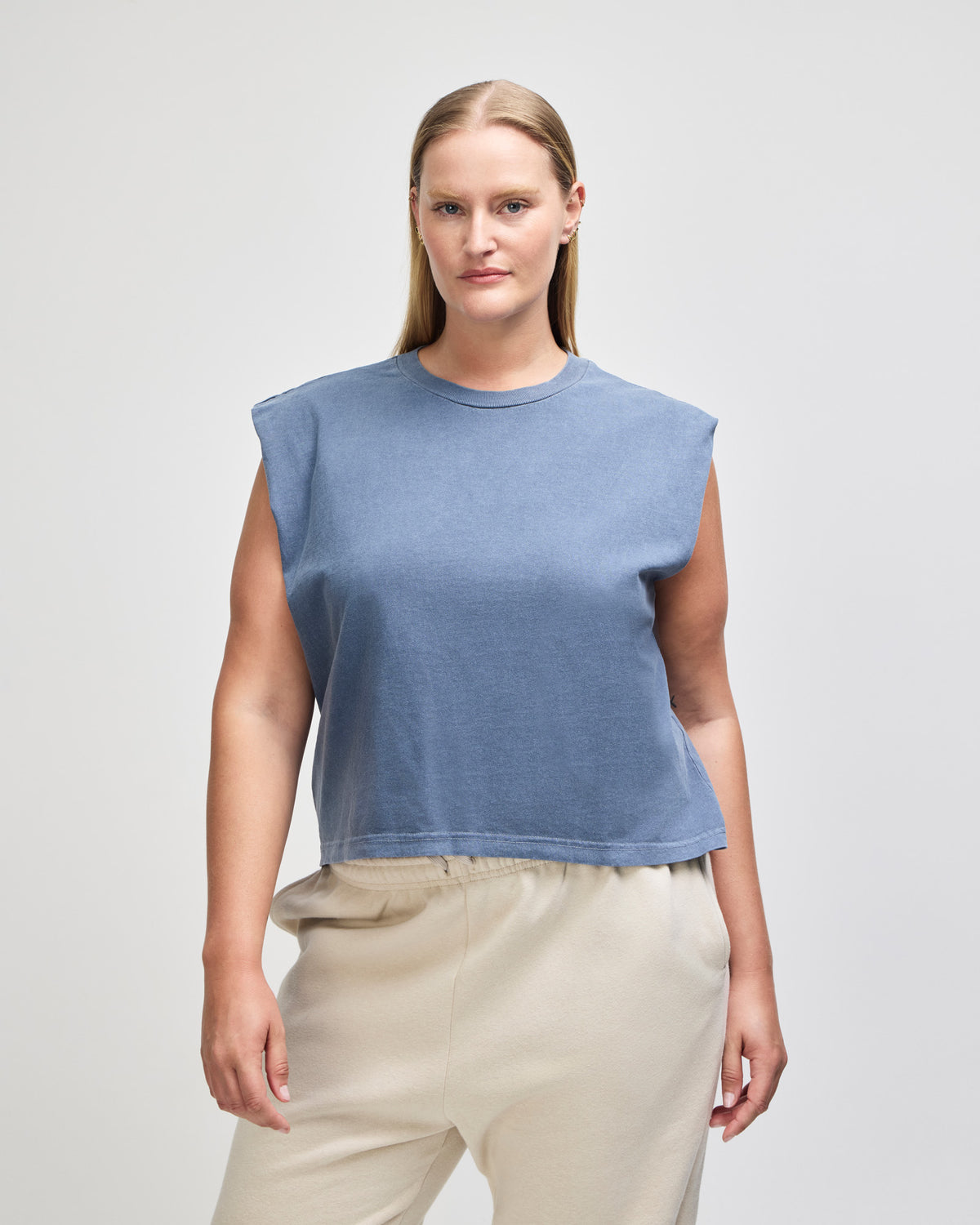 American Apparel Women's Muscle T-shirt - Faded Navy