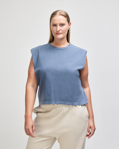 American Apparel Women's Muscle T-shirt - Faded Navy