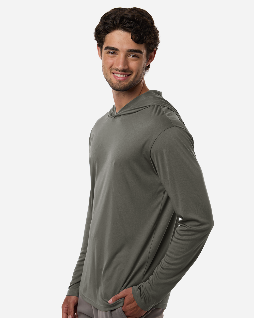 Men's Pro-Lock Performance Hooded T-Shirt - Charcoal