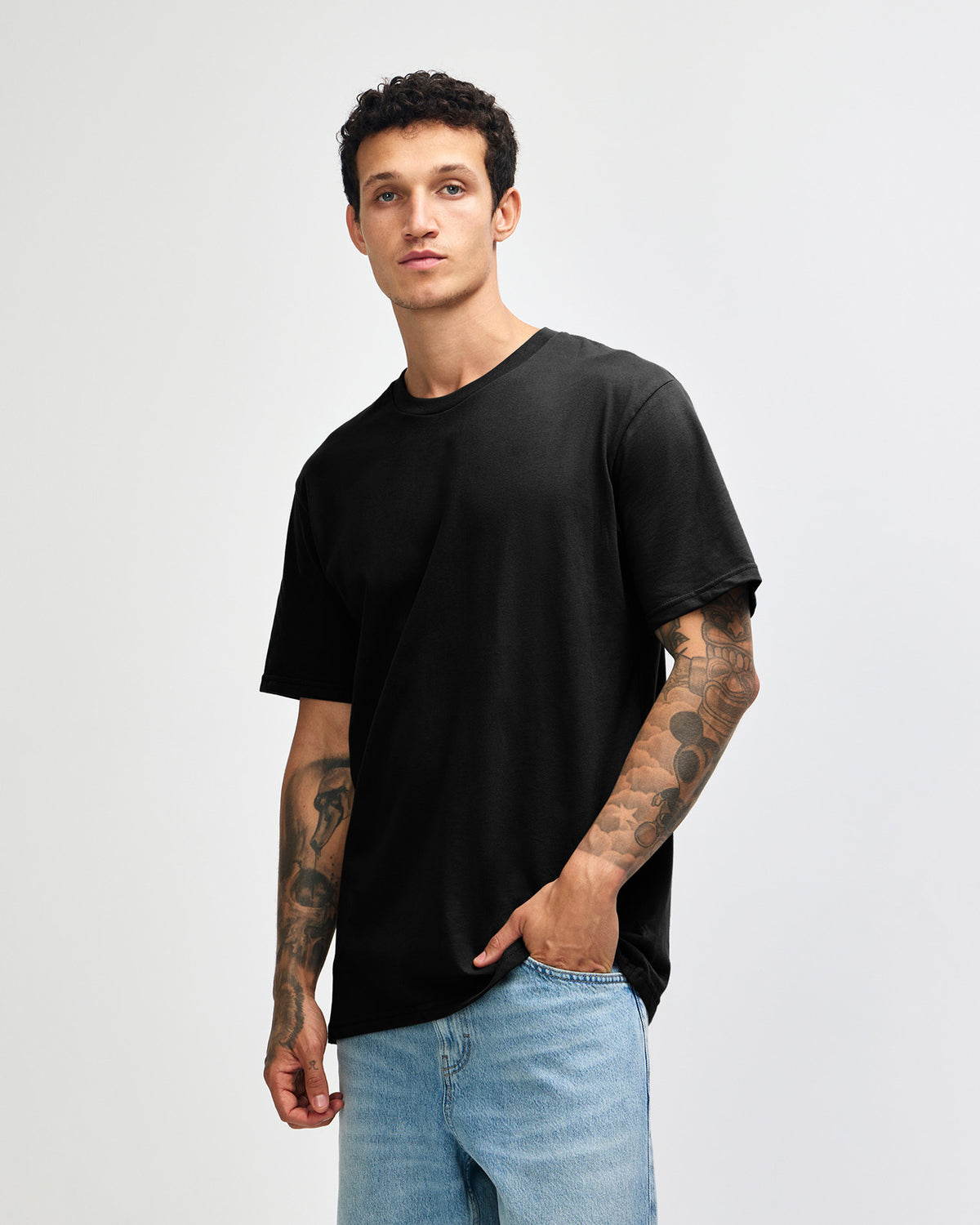 American Apparel Sueded Unisex Short Sleeve T-shirt - Black