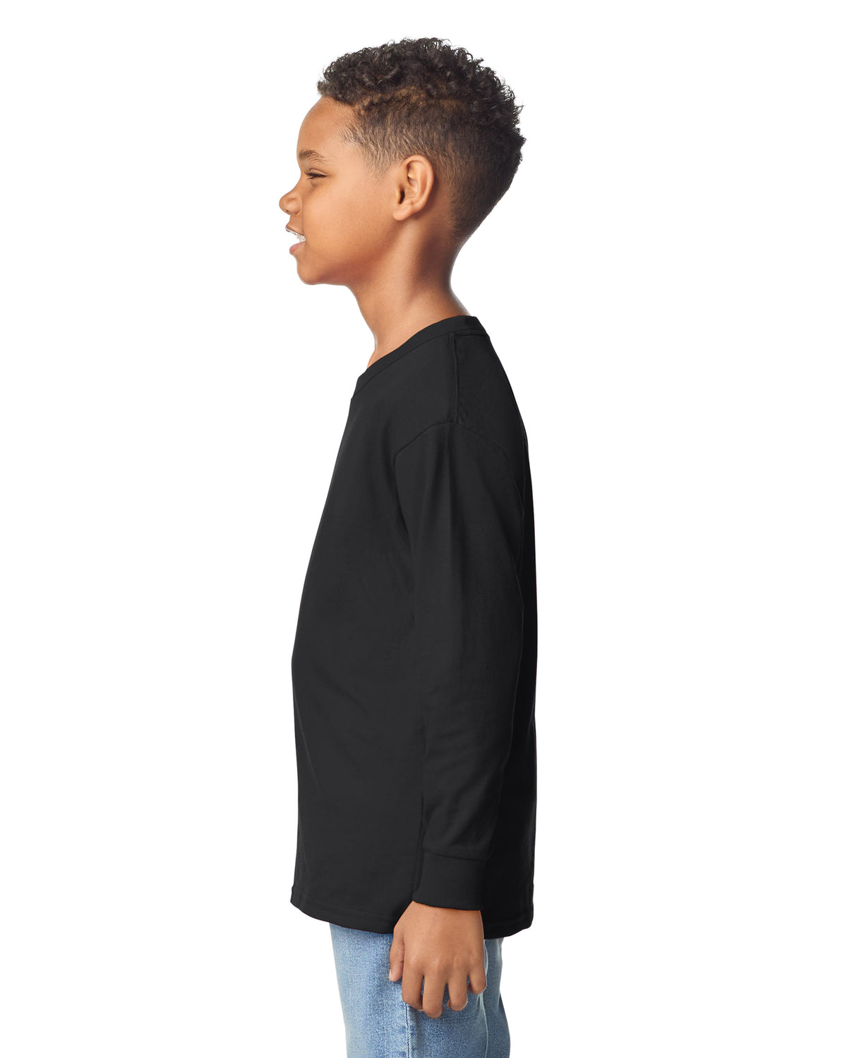 Gildan Heavy Cotton Youth Long Sleeve T-shirt - Black