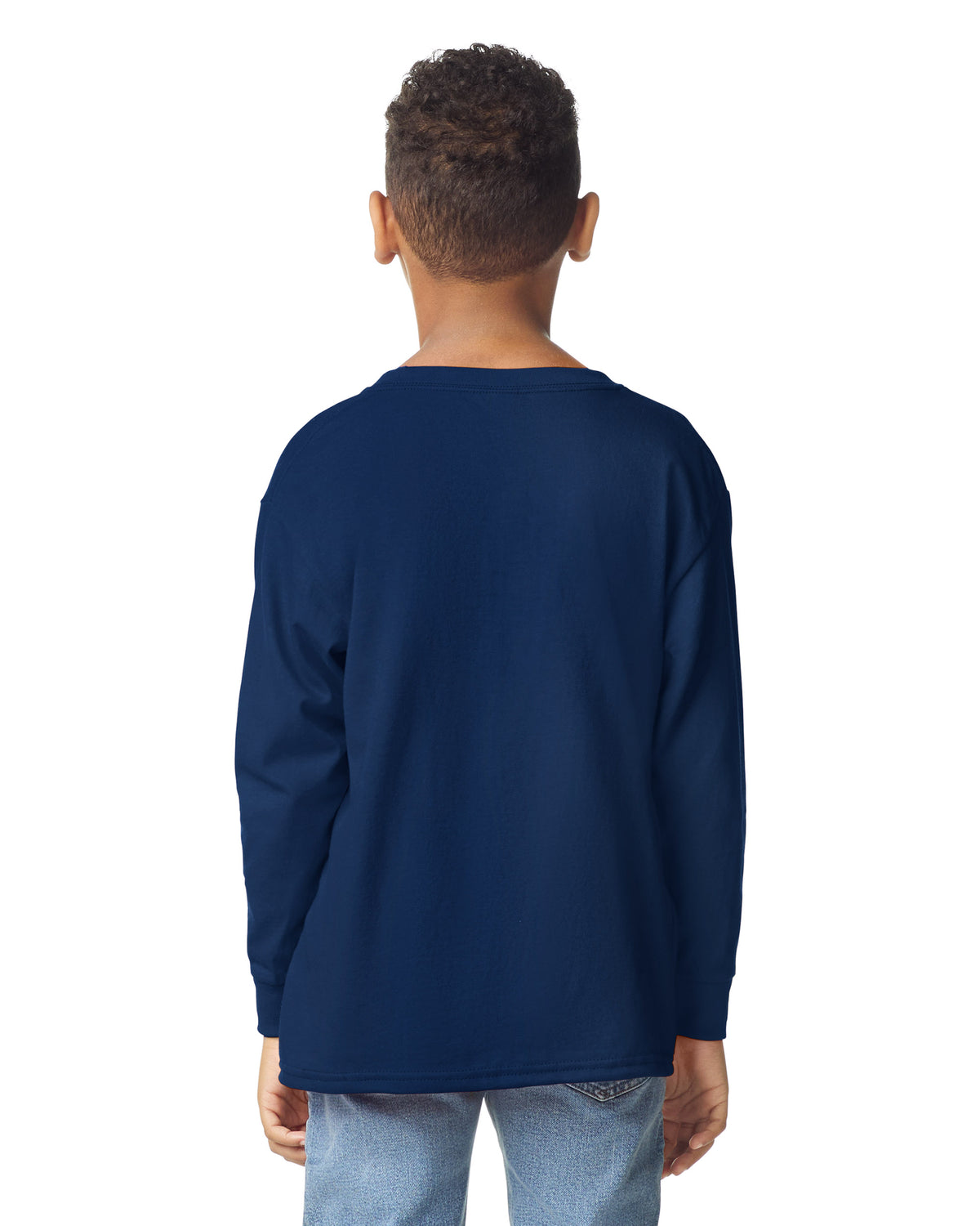 Gildan Heavy Cotton Youth Long Sleeve T-shirt - Navy